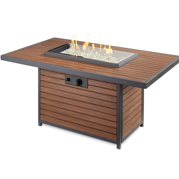 Kenwood Linear Dining Height Gas Fire Pit Table by Outdoor Great Room - Image 4